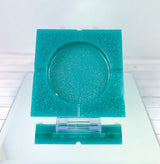 "Teal or no Teal" Teal Colored Coaster/Candle Holder/Ashtray